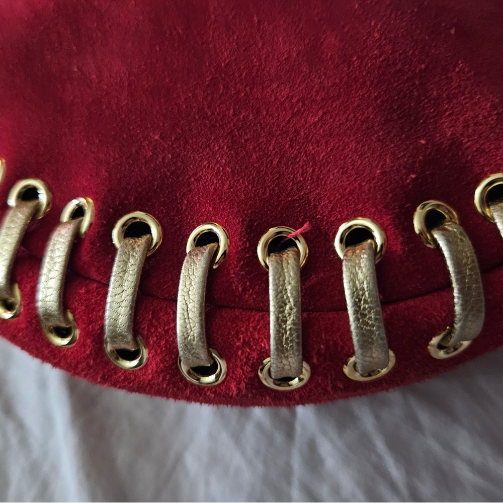 Michael Kors red suede leather purse! - Picture 6 of 15